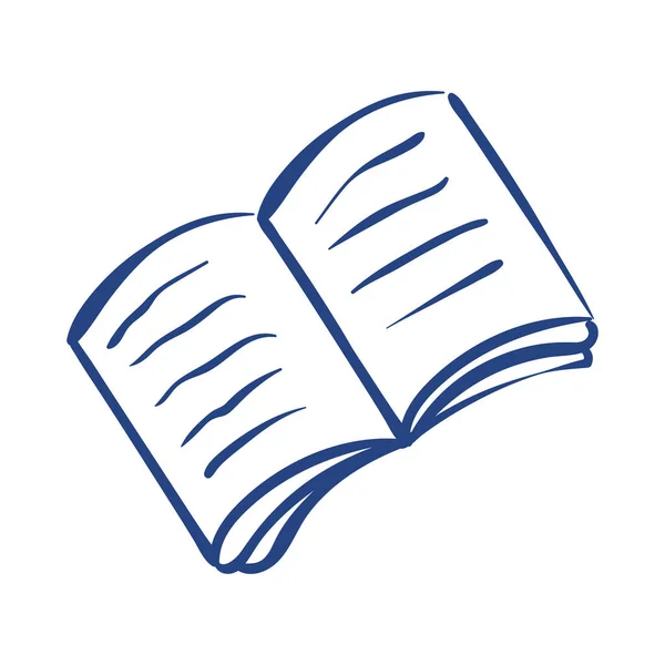 Libro escuela abierta suministro forma libre icono de estilo — Vector de stock