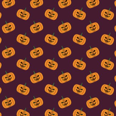 Balkabağı desenli mutlu Cadılar Bayramı kartı