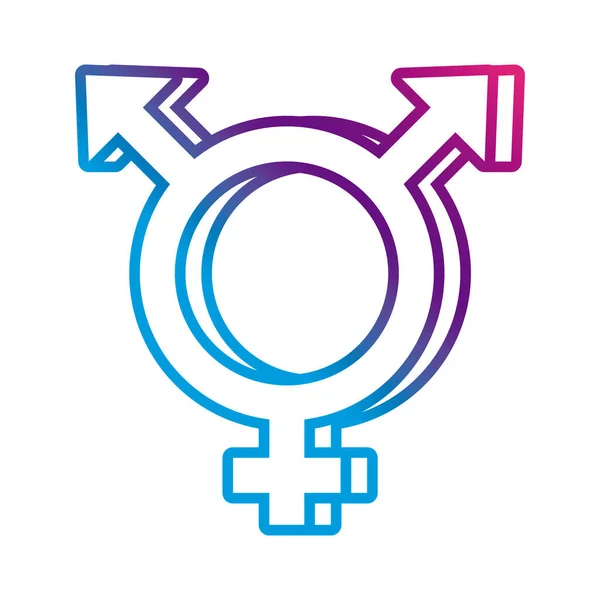 Symbol pohlaví symbol sexuální orientace multy styl ikona — Stockový vektor