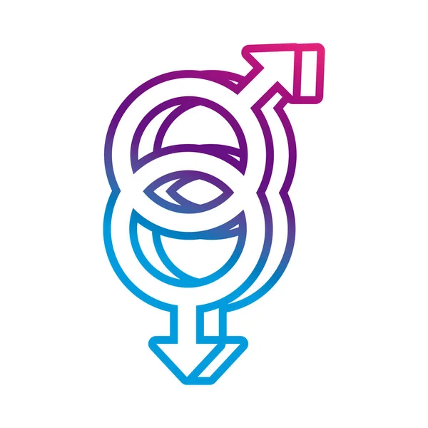 Gay gender symbol of sexual orientation multy style icon — Stock Vector