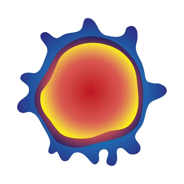 Covid19 Teilchen mit Isolationssymbol des Kerns Stockillustration