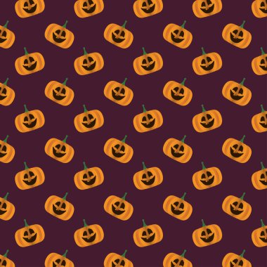 Balkabağı desenli mutlu Cadılar Bayramı kartı