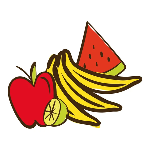 Frische Früchte flache Stil-Ikone — Stockvektor