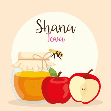 Rosh hashanah kutlaması, Yahudi yeni yılı, ballı, elmalı ve arılı