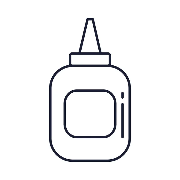 Yapıştırıcı şişesi, satır biçimi simgesi — Stok Vektör