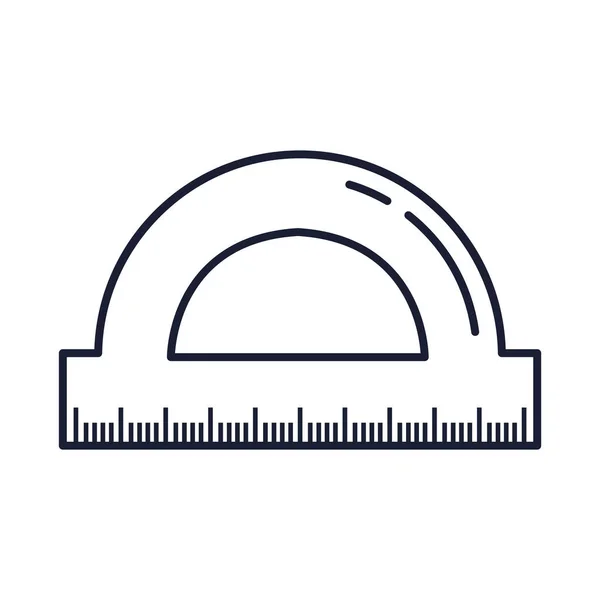 Winkellineal, Linienstil-Symbol — Stockvektor