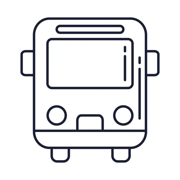 Autobús escolar, icono de estilo de línea — Vector de stock