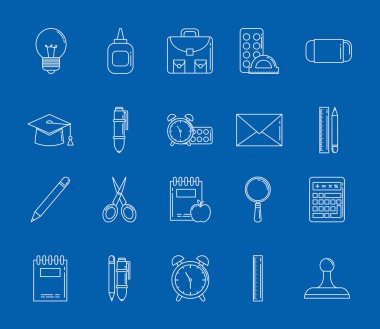 okul eğitimi simgeleri, satır biçimi