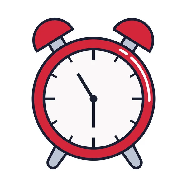 Alarm clock, wake up time, line and fill style icon — Stock Vector