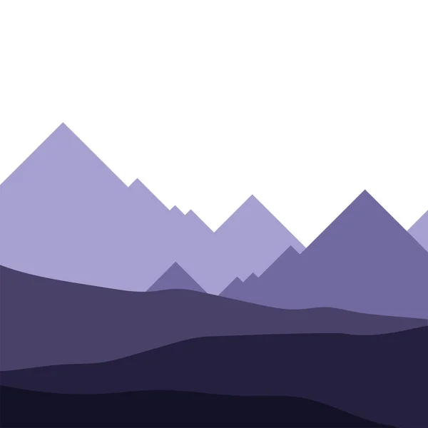 Purple mountains landscape vector design — Stock Vector