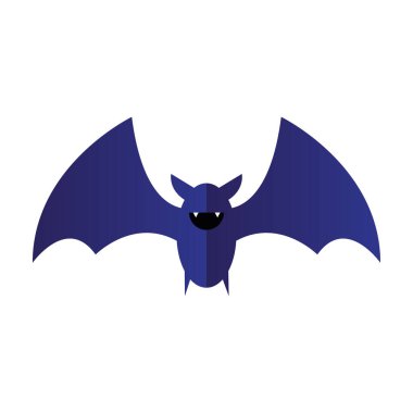 Cadılar Bayramı yarasa çizgi film vektör tasarımı