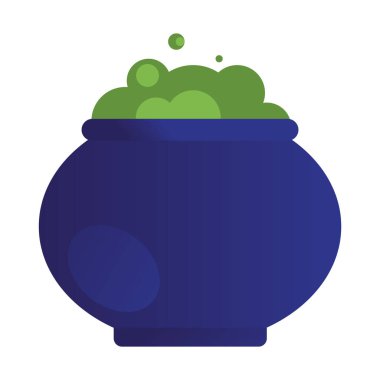 Cadılar Bayramı cadı kasesi vektör tasarımı