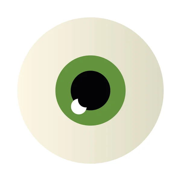 Desain vektor mata hijau terisolasi - Stok Vektor
