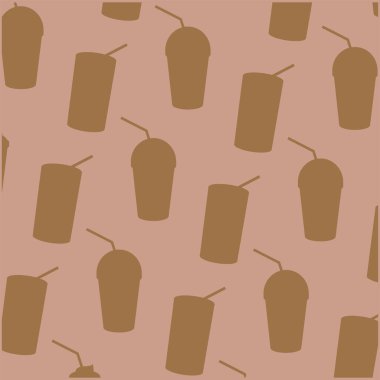 kahve kupaları arka plan vektör tasarımı