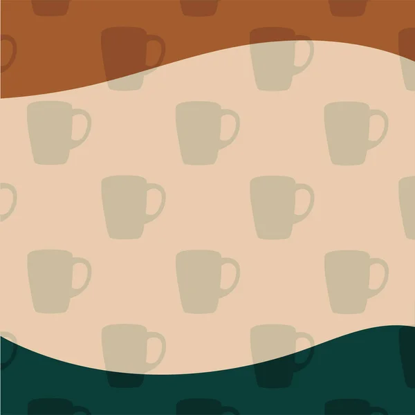 Kaffeebecher Hintergrund Vektor-Design — Stockvektor