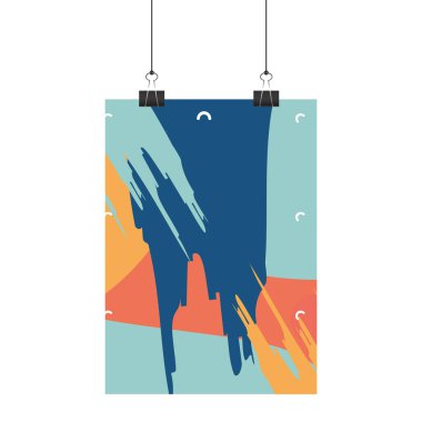 Clips vektör tasarımlı a4 poster modeli