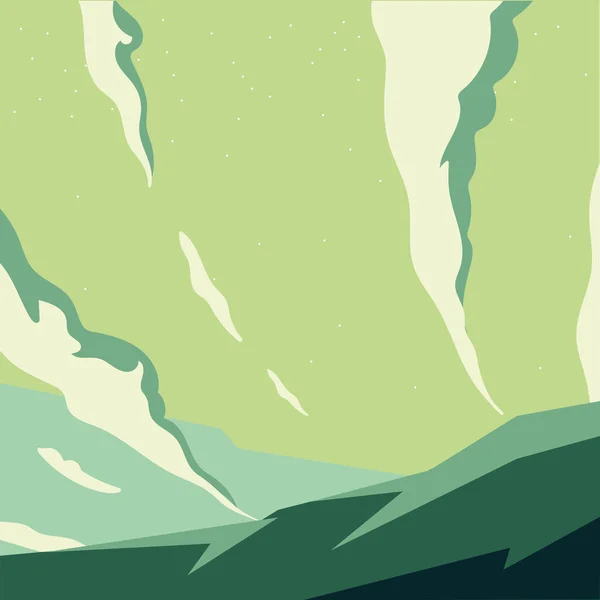 Nuages à la conception vectorielle de ciel vert — Image vectorielle