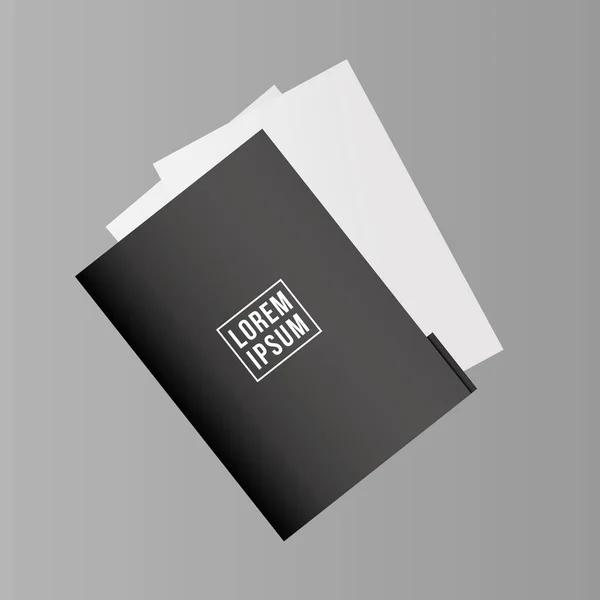紙ベクトルのデザインのモックアップファイル — ストックベクタ