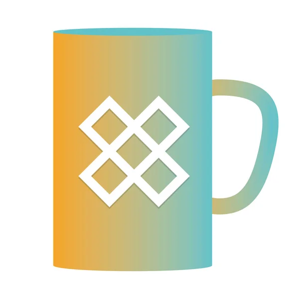 Isolated mockup coffee mug vector design — Stock Vector