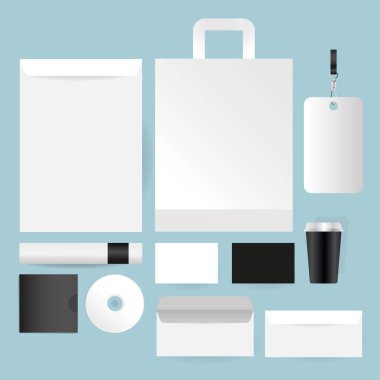 Çanta CD 'si ve zarf vektör tasarımı