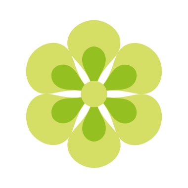 Beyaz arka planda, Meksika tarzı yeşil bir çiçek.