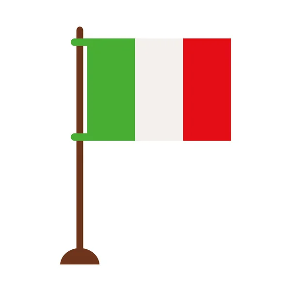 Bandera de mexico sobre fondo blanco — Vector de stock