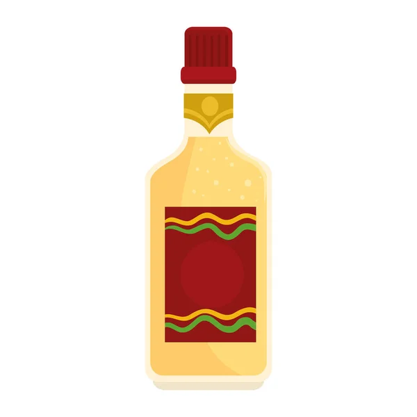 Bottle of tequila on white background — Stock Vector