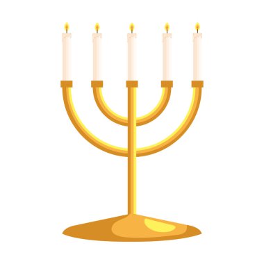 Mumlar beyaz arkaplanda şamdanlarda