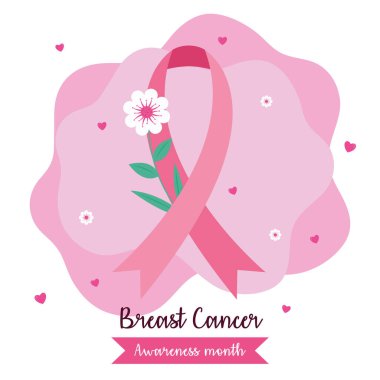 Göğüs kanseri farkındalığı pankartıyla