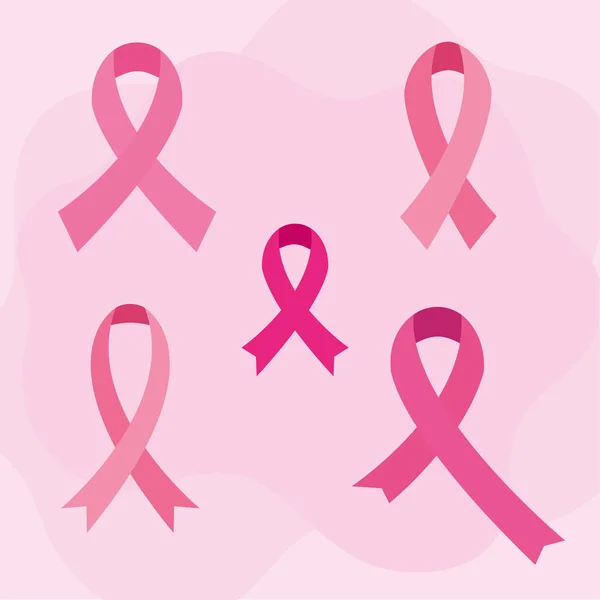 Breast cancer awareness banner with — Stock Vector