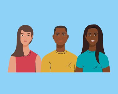 Çok ırklı, insanlar bir arada, çeşitlilik ve çok kültürlülük kavramı