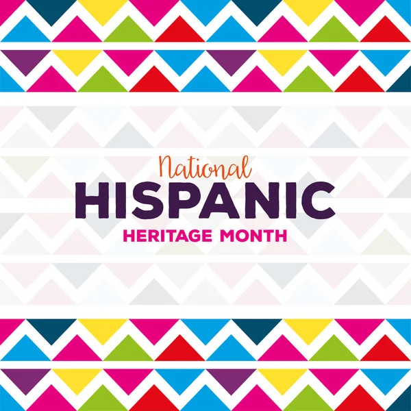 Υπόβαθρο, ισπανόφωνος και λατινοαμερικανικός πολιτισμός, εθνικός ισπανόφωνος, μήνας κληρονομιάς — Διανυσματικό Αρχείο