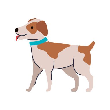 İzole köpek maskotu vektör tasarımı