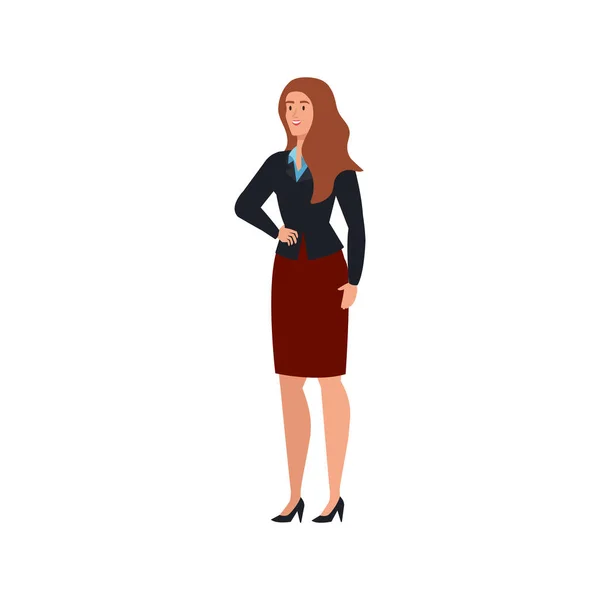 Woman cartoon with skirt vector design — Stock Vector