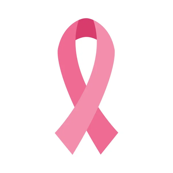 Consapevolezza del cancro al seno disegno vettoriale nastro rosa — Vettoriale Stock