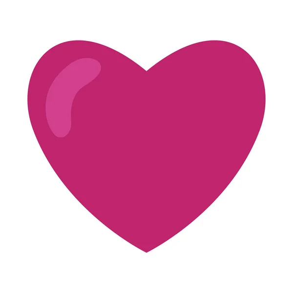Design vettoriale icona cuore rosa — Vettoriale Stock