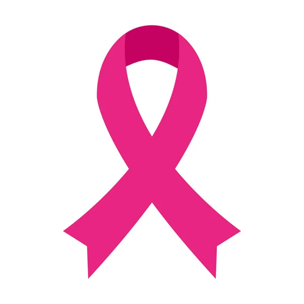 Świadomość raka piersi różowa wstążka wektor projekt — Wektor stockowy