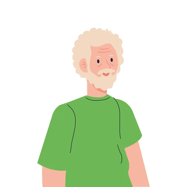 Uomo anziano disegno vettoriale cartone animato — Vettoriale Stock