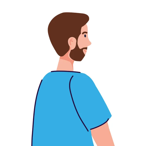 Man cartoon with beard vector design — Stock Vector