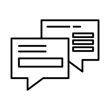 İletişim baloncukları çizgi biçim vektör tasarımı