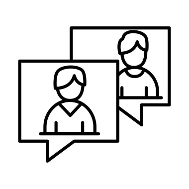 Kabarcık çizgisi biçim vektör tasarımında çalışan iş arkadaşları