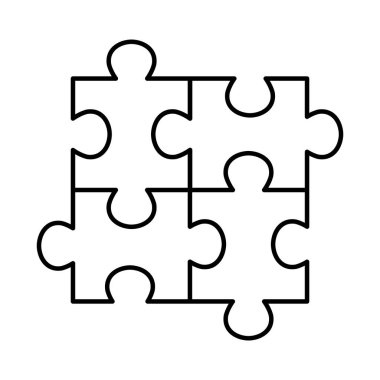 puzzle satır biçimi ikon vektör tasarımı