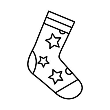 yıldızlı çorap çizgisi biçim vektör tasarımı