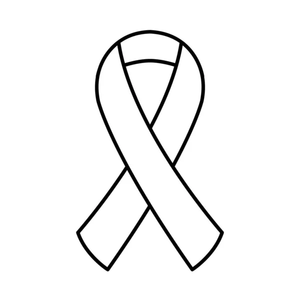 Medical ribbon line style icon vector design — Stock Vector