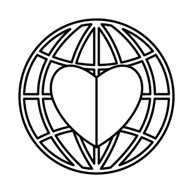 Kalp çizgisi biçim vektör tasarımı