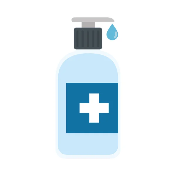 Händedesinfektionsmittel-Flasche mit Cross-Label-Vektordesign — Stockvektor