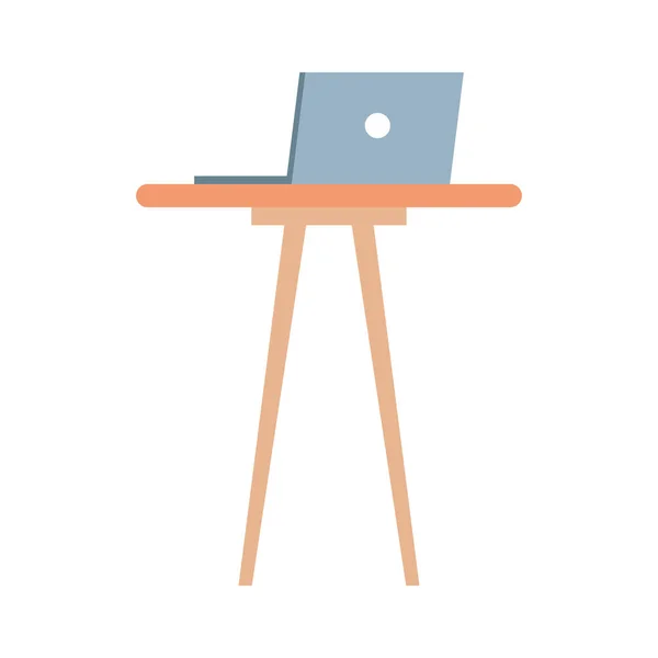Laptop digital em design de vetor de mesa — Vetor de Stock