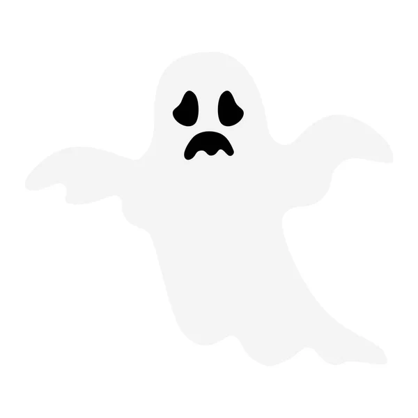 Halloween spöket tecknad vektor design — Stock vektor