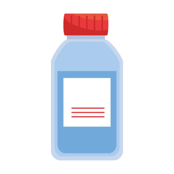 Bottiglia del laboratorio con progettazione vettoriale dell'etichetta — Vettoriale Stock