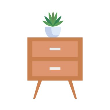 ev mobilyası vektör tasarımının içerisine bitki yerleştir